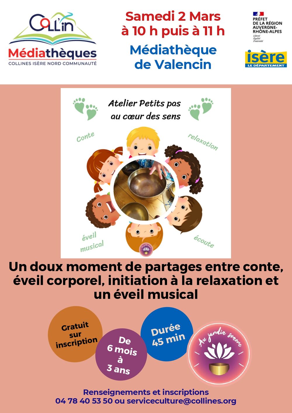 Atelier Petits pas au coeur des sens
