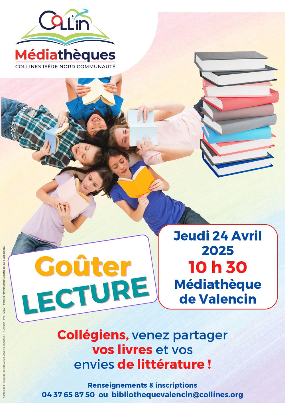 Gouter lecture à la médiathèque de Valencin