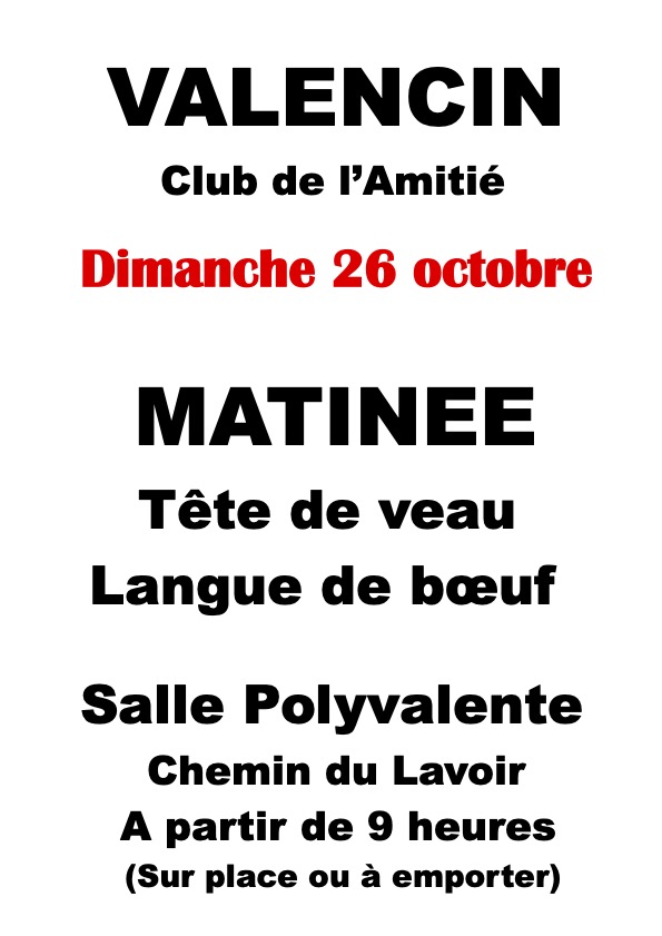Matinée Tête de veau