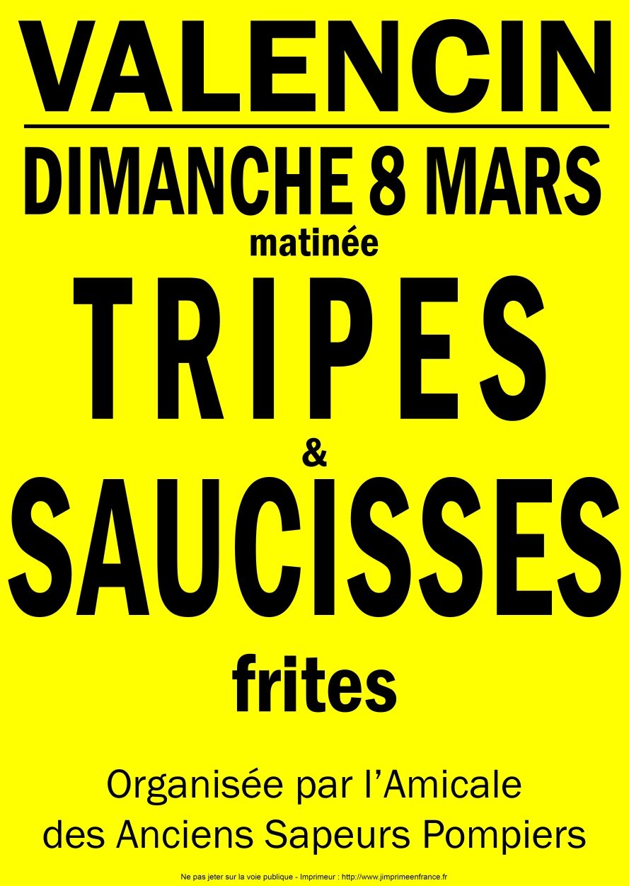 matinée tripes & saucisses frites matinée tripes & saucisses frites