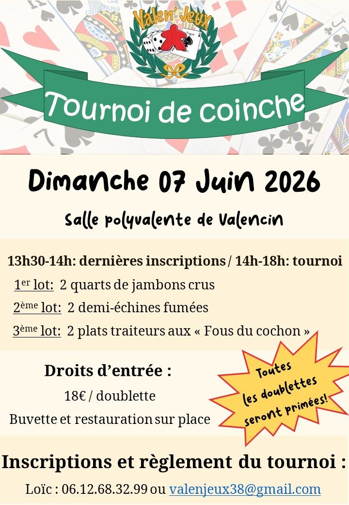 Tournoi de coinche Tournoi de coinche