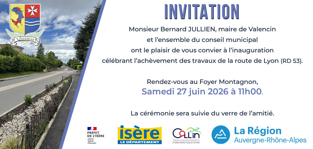 Inauguration fin de travaux Route de Lyon - RD53