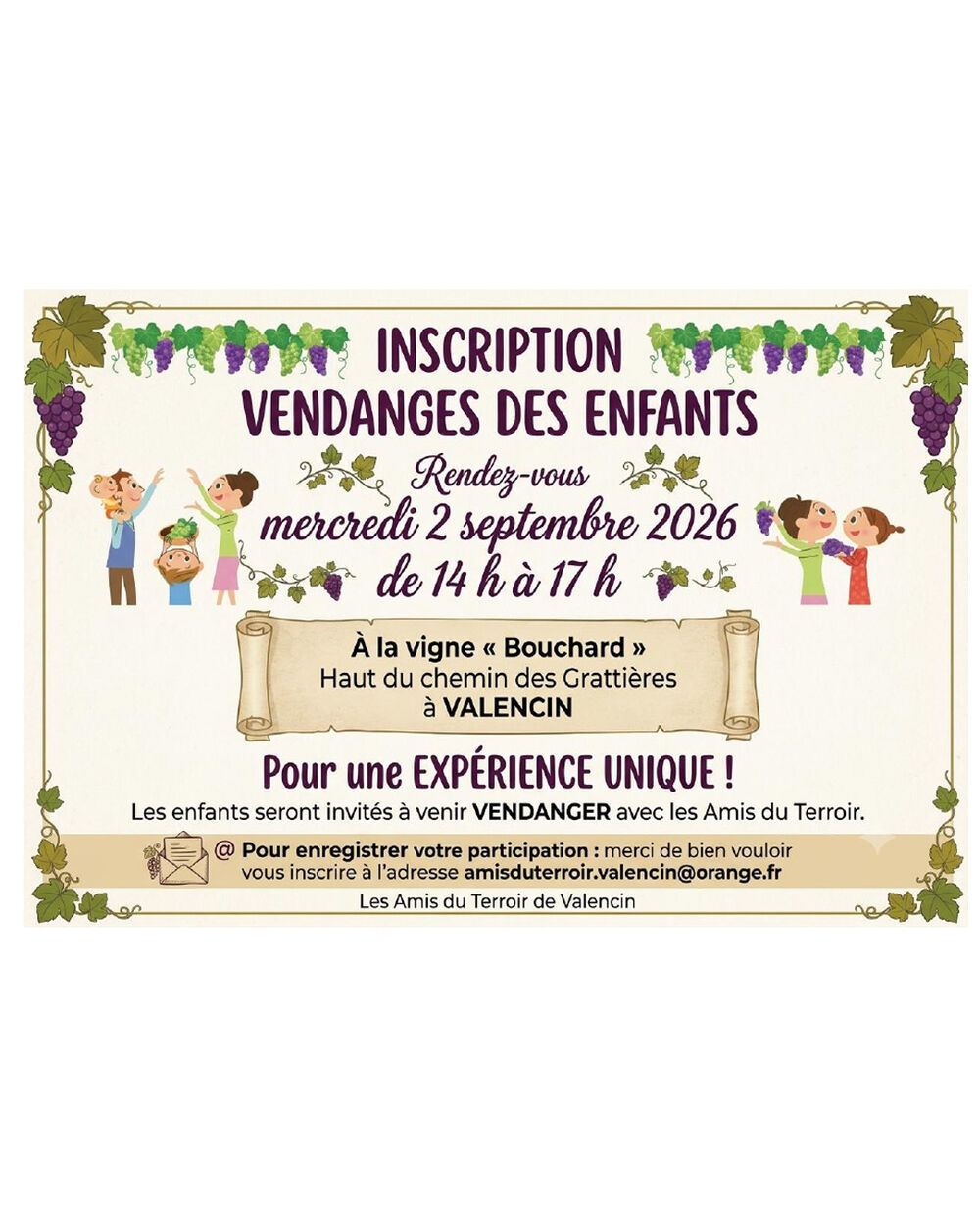 Vendanges des enfants Vendanges des enfants