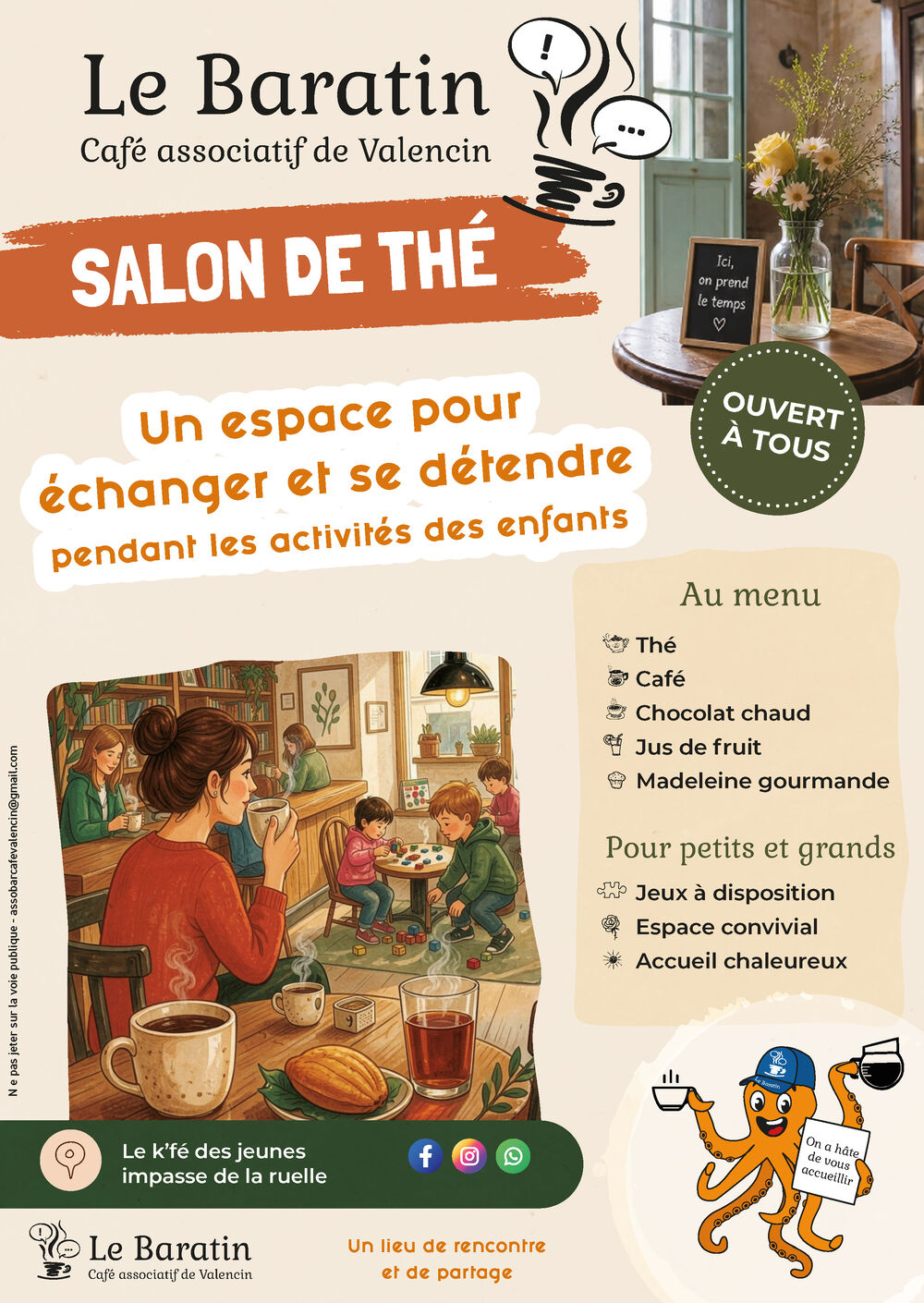 Le salon de thé au Baratin Le salon de thé au Baratin