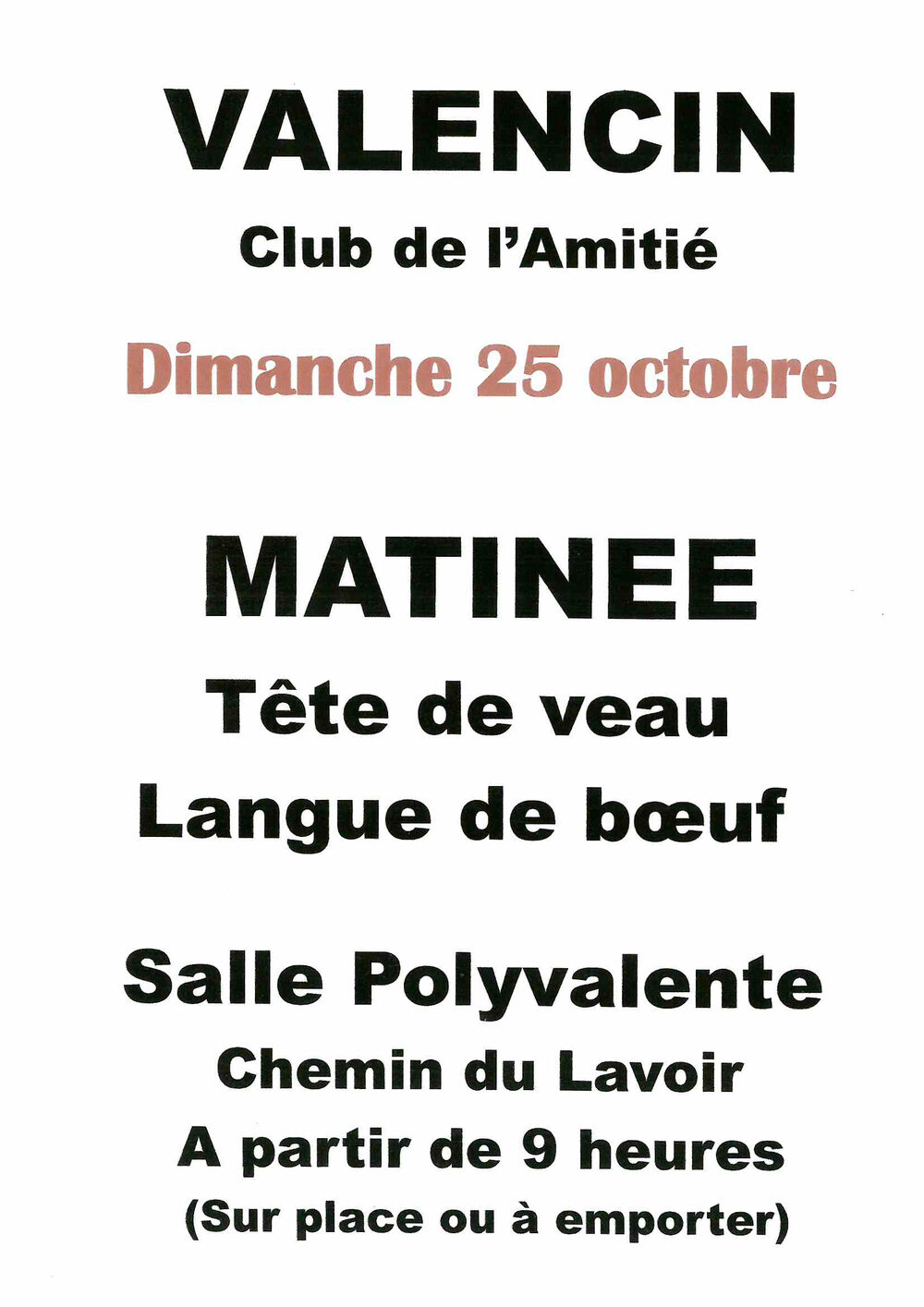 Matinée Tête de veau et Langue de bœuf Matinée Tête de veau et Langue de bœuf