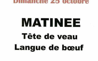 Matinée Tête de veau et Langue de bœuf