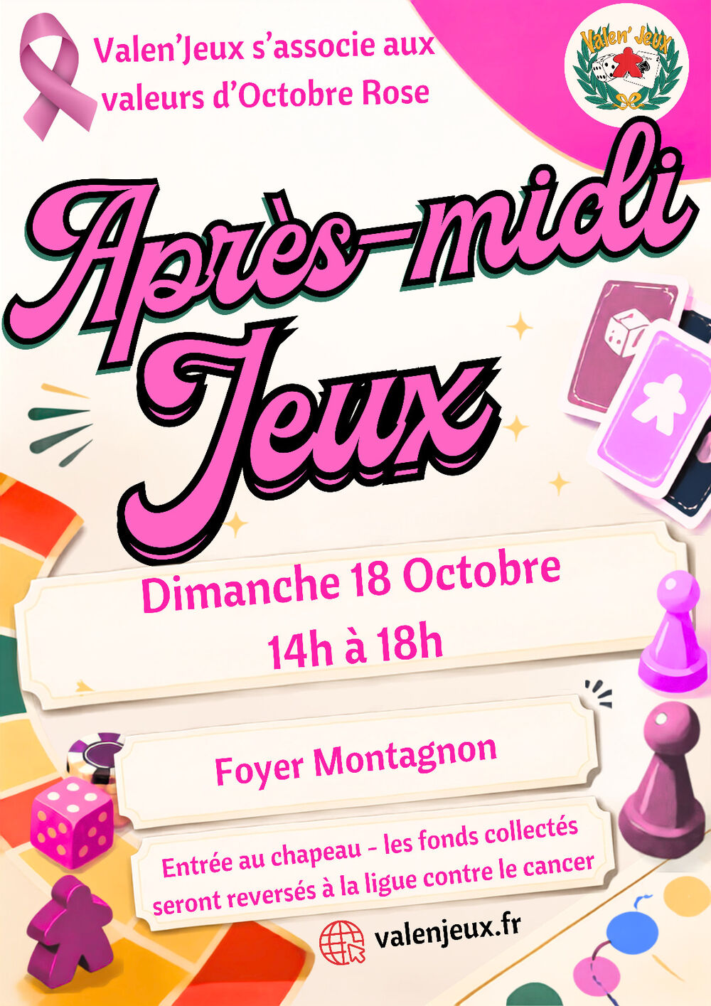 Après-midi jeux - Octobre Rose Après-midi jeux - Octobre Rose