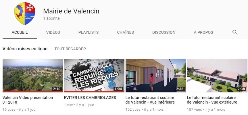 Valencin sur Youtube