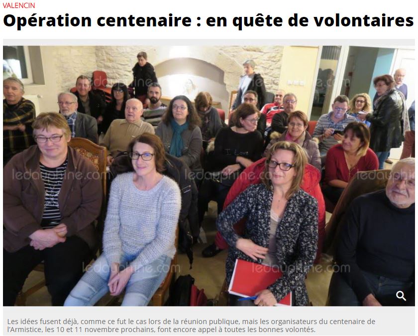 Opération centenaire : en quête de volontaires