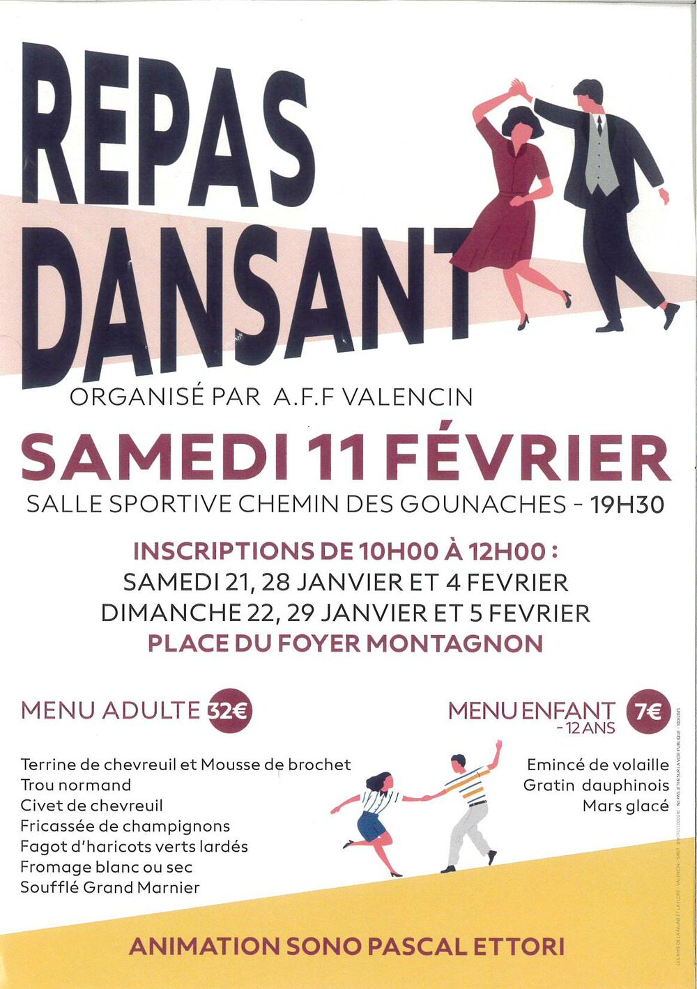 Repas dansant - AFF - Actualités - Commune de Valencin