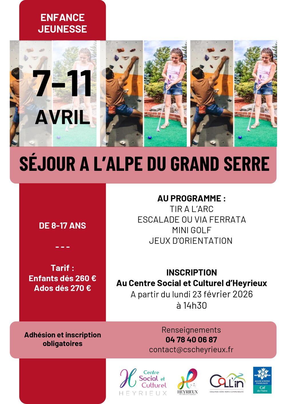 Séjour à l'alpe grand serre