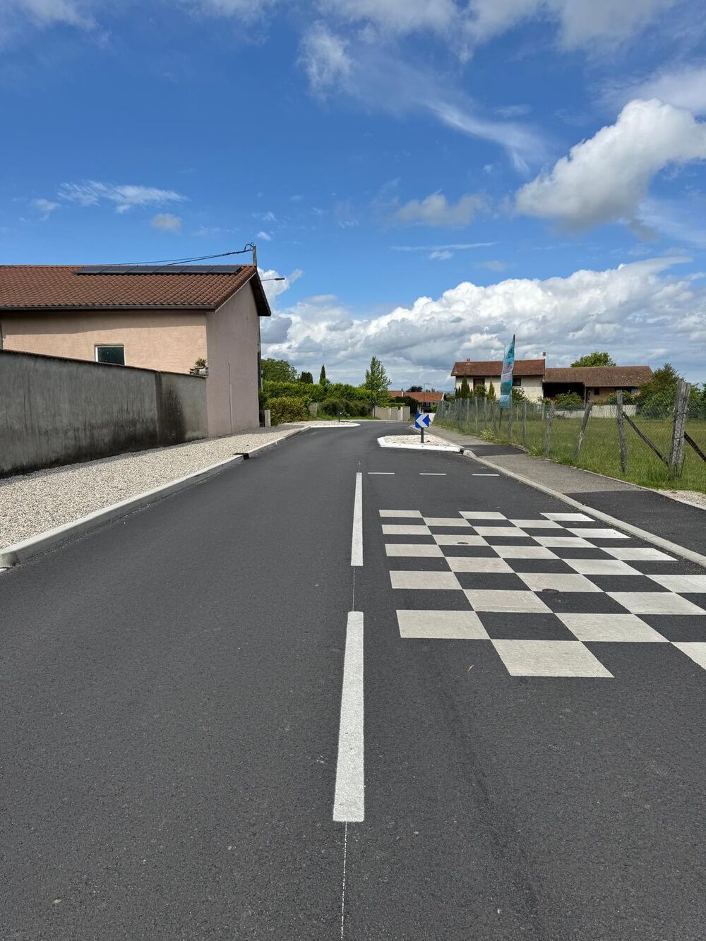 Aménagement de la chicane située route de Lyon