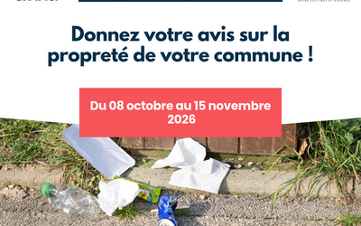 ENQUÊTE PROPRETÉ 2026 : VOTRE AVIS COMPTE ! ENQUÊTE PROPRETÉ 2026 : VOTRE AVIS COMPTE !