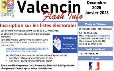 Flash Info Décembre 26 -Janvier 26