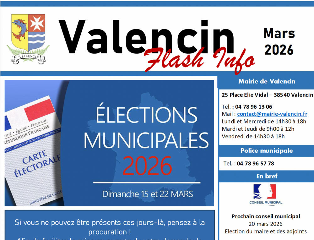 Flash Info Mars 2026