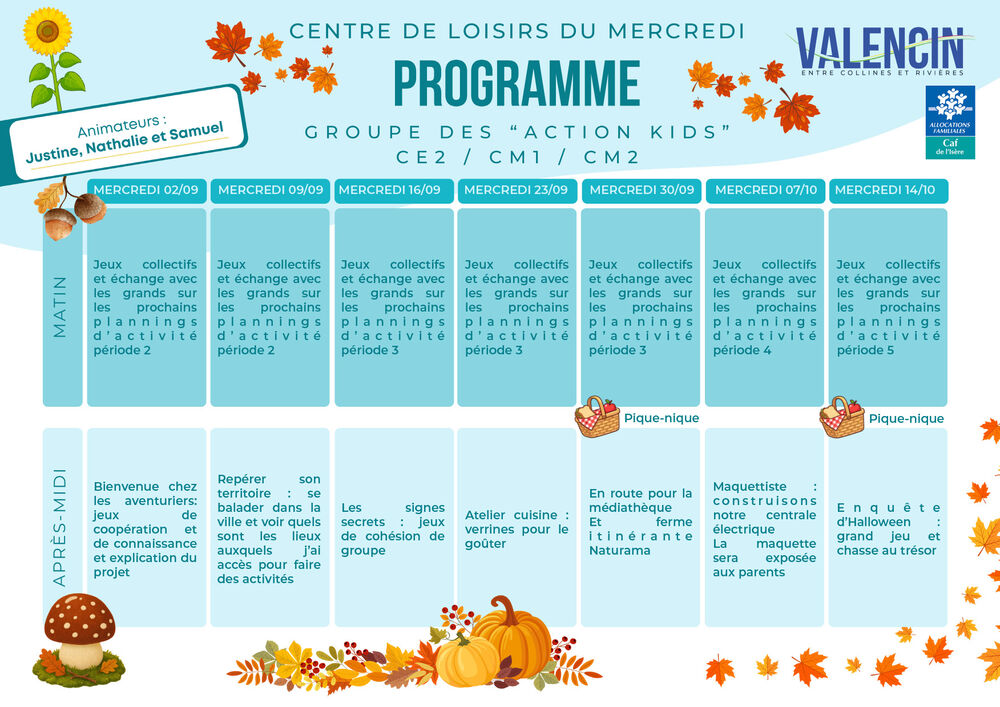 Planning d'activit&eacute;s mercredi 2026 - premi&egrave;re p&eacute;riode 3